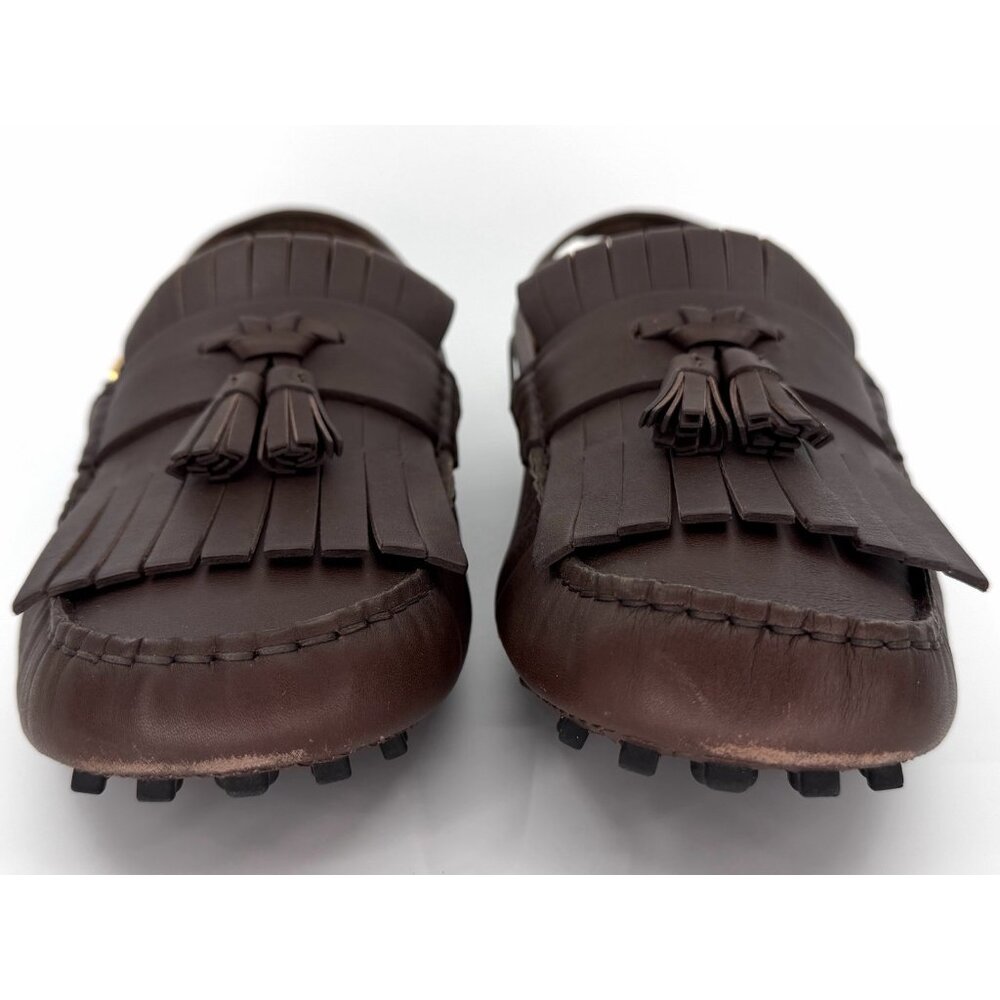 Gucci Shoes Mens Driver Interlocking G Logo Leather Moccasins Italy US Size 12 - Picture 7 of 16